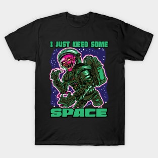 I Just Need Some Space Zombie Astronaut T-Shirt